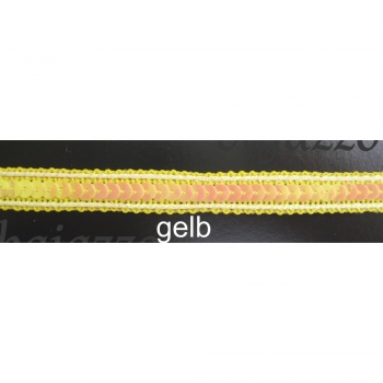 Pailettenborte gelb